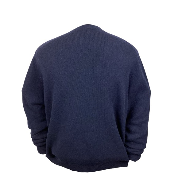 Marshall Fields Cashmere Sweater Navy V-Neck - Picture 3 of 10